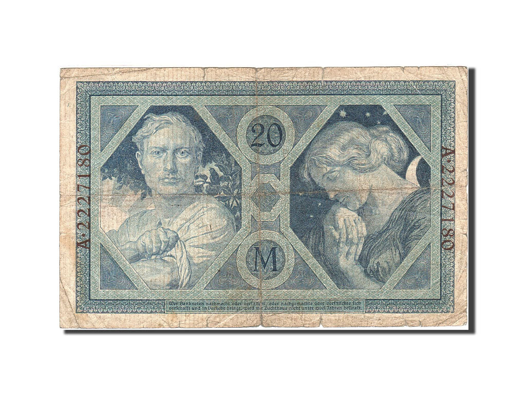 Banknote, Germany, 20 Mark, 1915-1919, 1915-11-04, KM:63, VG(8-10)