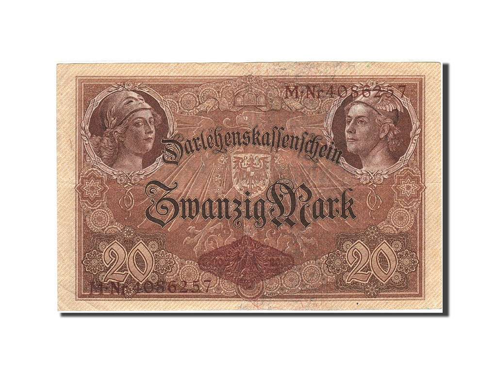 Banknote, Germany, 20 Mark, 1914, 1914-08-05, KM:48b, EF(40-45)