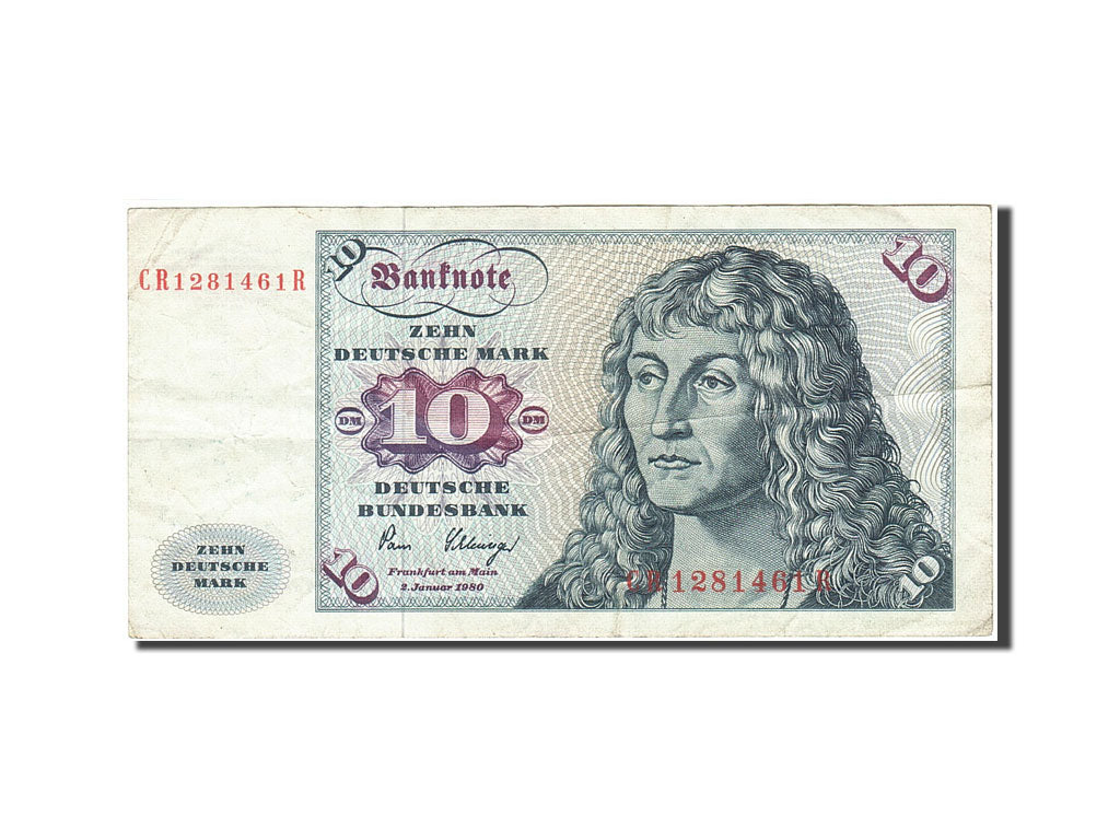 GERMANY - FEDERAL REPUBLIC, 10 Deutsche Mark, 1970-1980, KM:31d, 1980-01-02,...