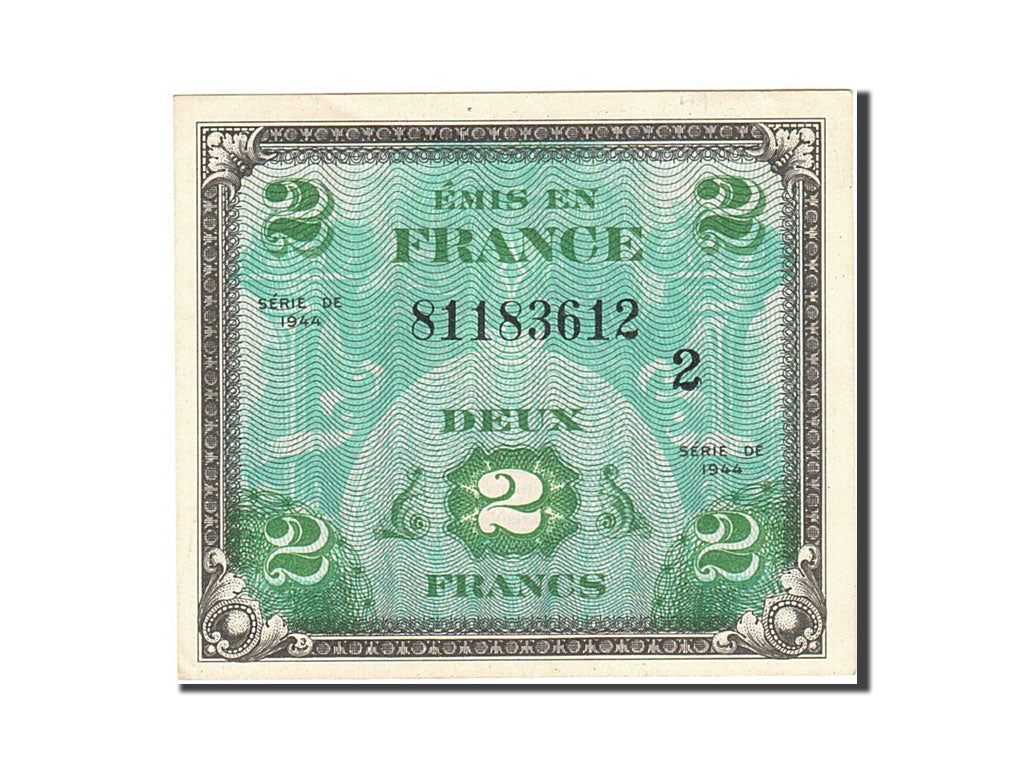 Banknote, France, 2 Francs, 1944, 1944, UNC(63), KM:114a
