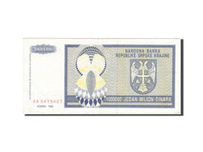 Biljet, Kroatië, 1 Million Dinara, 1992-1993, 1993, KM:R10a, TTB