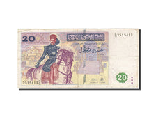 Tunisia, 20 Dinars, 1992-1997, KM:88, 1992-11-07, VF(20-25)