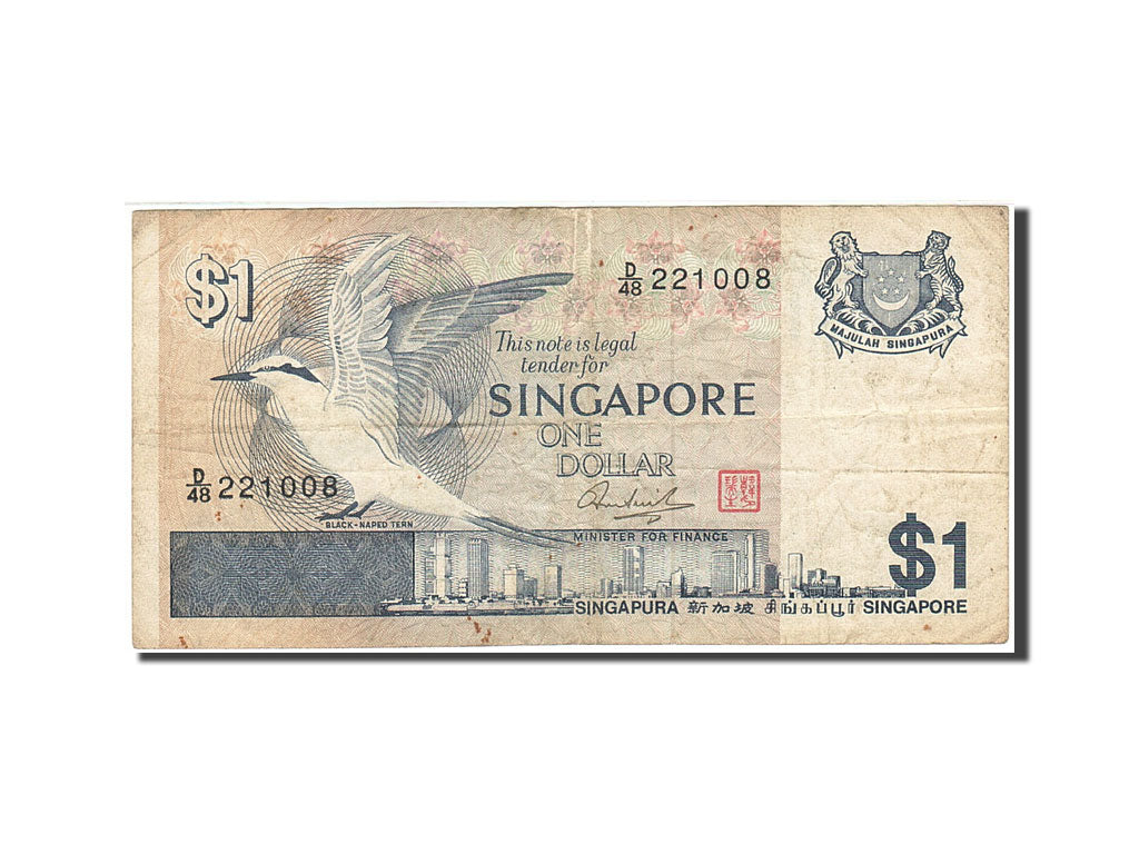 Banknote, Singapore, 1 Dollar, 1976-1980, Undated (1976), KM:9, VF(20-25)