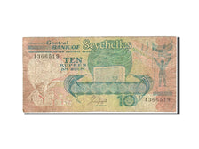 Biljet, Seychellen, 10 Rupees, 1989, Undated (1989), KM:32, TB