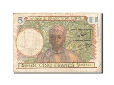 French Equatorial Africa, 5 Francs, 1941, Undated (1941), KM:6a, VF(20-25)