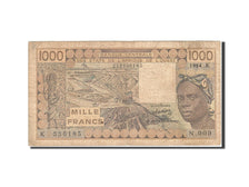 West African States, 1000 Francs, 1977-1981, 1984, KM:707Kd, F(12-15)