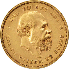 NETHERLANDS, 10 Gulden, 1877, KM #106, EF(40-45), Gold, 22.5, 6.70