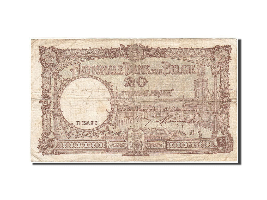 Banknote, Belgium, 20 Francs, 1948, 1948-09-01, KM:116, VG(8-10)