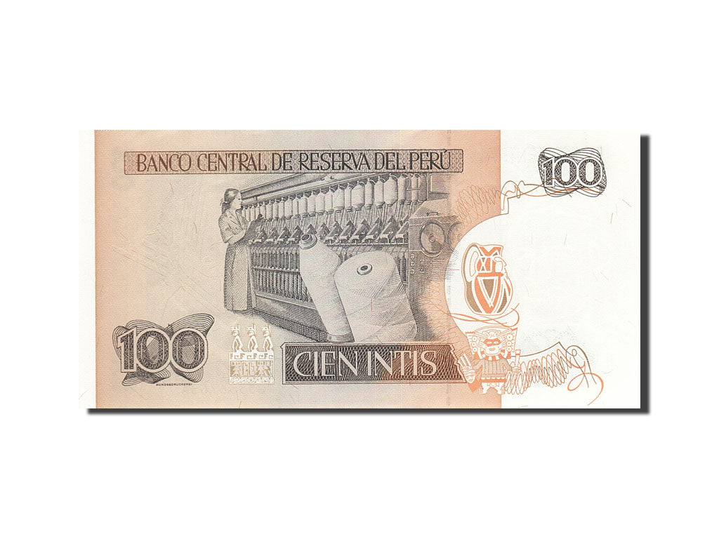 Billete, 100 Intis, 1985-1991, Perú, KM:133, 1987-06-26, UNC