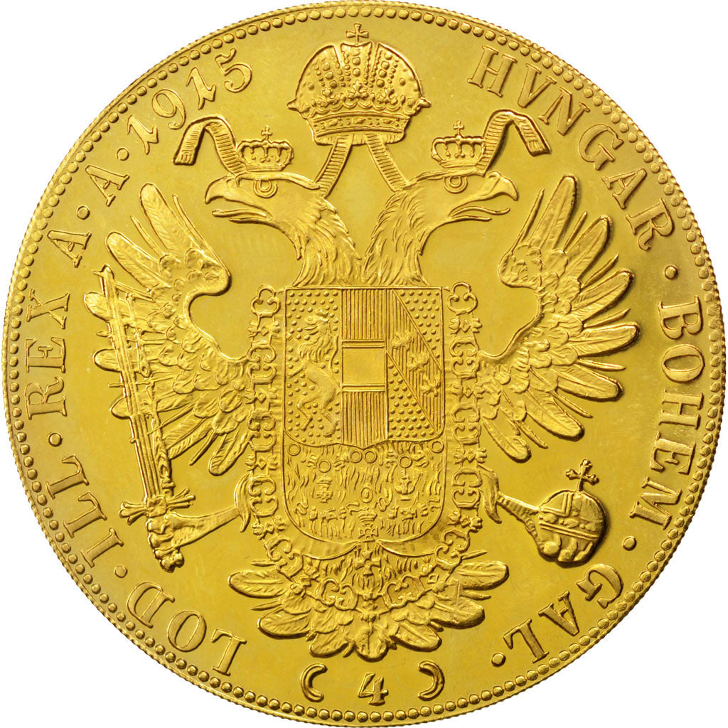 AUSTRIA, 4 Ducat, 1915, KM #2276, MS(63), Gold, 13.97
