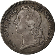 FRANCE, Écu au bandeau, ECU, 1744, Paris, KM #512.1, VF(20-25), Silver, Gadoury