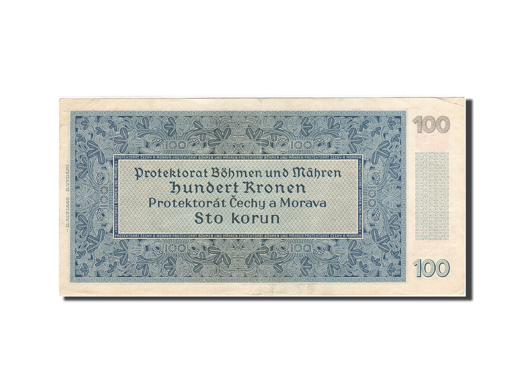 Bohemia and Moravia, 100 Korun, 1940, KM:6a, 1940-08-20, AU(55-58)