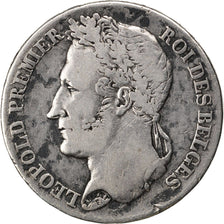 BELGIUM, 2 Francs, 2 Frank, 1844, KM #9.2, VF(20-25), Silver, 9.80