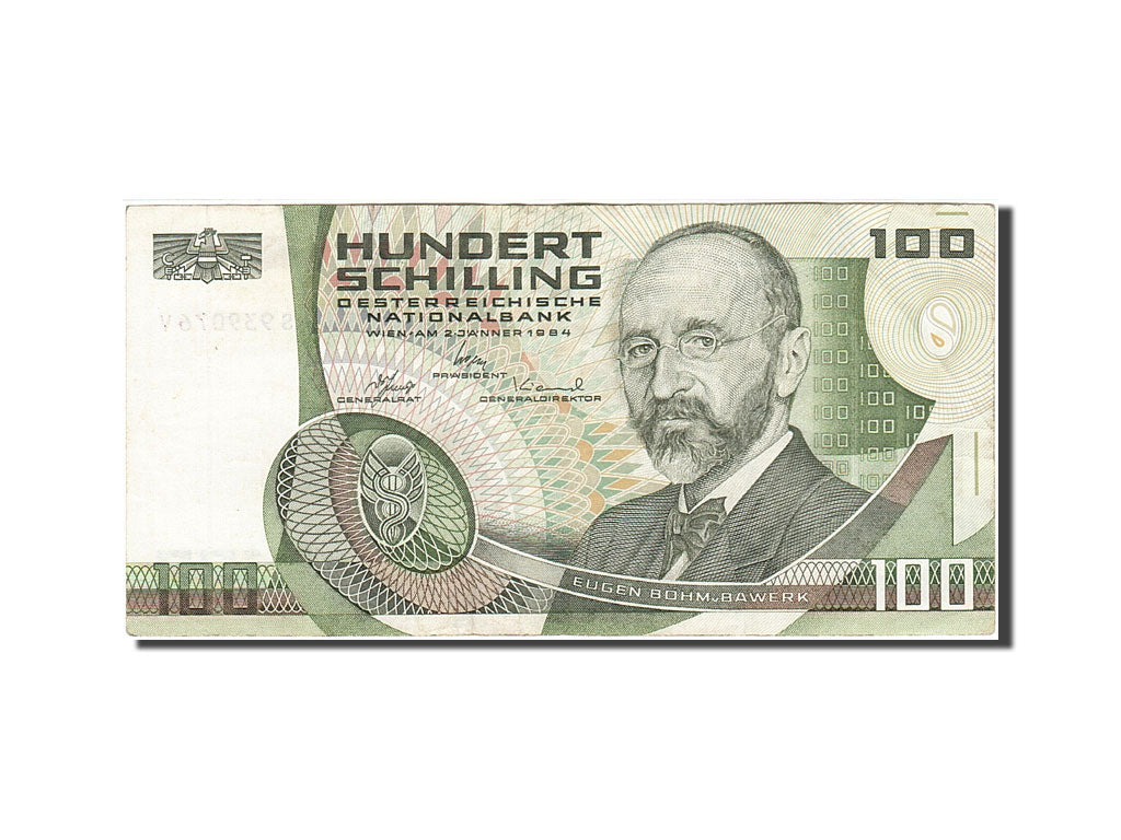 Austria, 100 Schilling, 1983-1988, KM:150, 1984-01-02, VF(30-35)