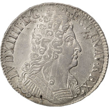 FRANCE, Écu aux 3 couronnes, ECU, 1711, Rennes, KM #386.23, EF(40-45), Silver, .
