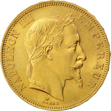FRANCE, Napoléon III, 50 Francs, 1865, Paris, KM #804.1, graded, PCGS, MS(63), G