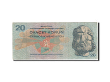 Tchécoslovaquie, 20 Korun, 1970-1973, KM:92, 1970, TB