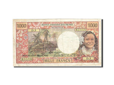 New Caledonia, 1000 Francs, 1971, KM:64b, 1983, VF(20-25)