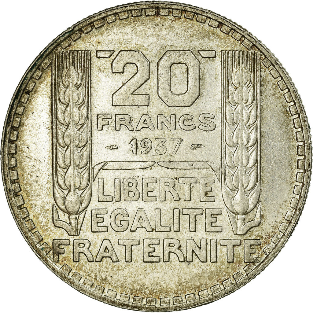 Coin, France, Turin, 20 Francs, 1937, MS(63), Silver, KM:879, Gadoury:852