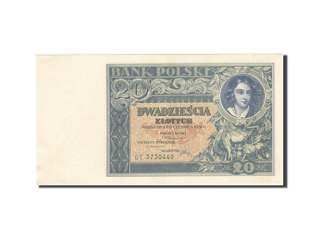 Pologne, 20 Zlotych, 1930-1932, 1931-06-20, KM:73, SUP+