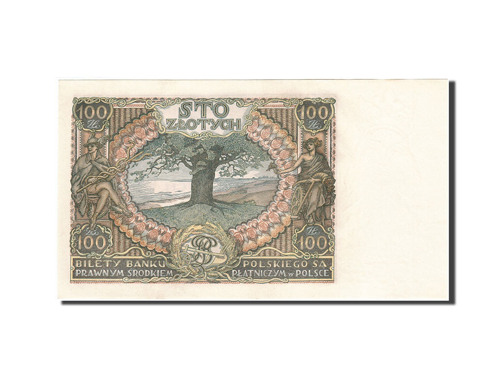 Poland, 100 Zlotych, 1930-1932, KM:74a, 1932-06-02, AU(55-58)