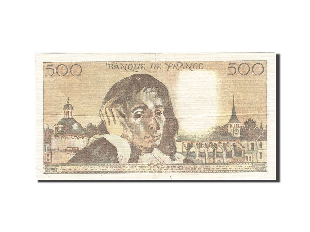 Francia, 500 Francs, 1968, KM:156e, 1981-01-08, MB, Fayette:71.23