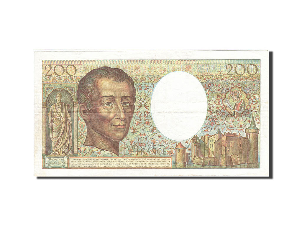 Francia, 200 Francs, 1981, KM:155a, 1981, MB, Fayette:70.1