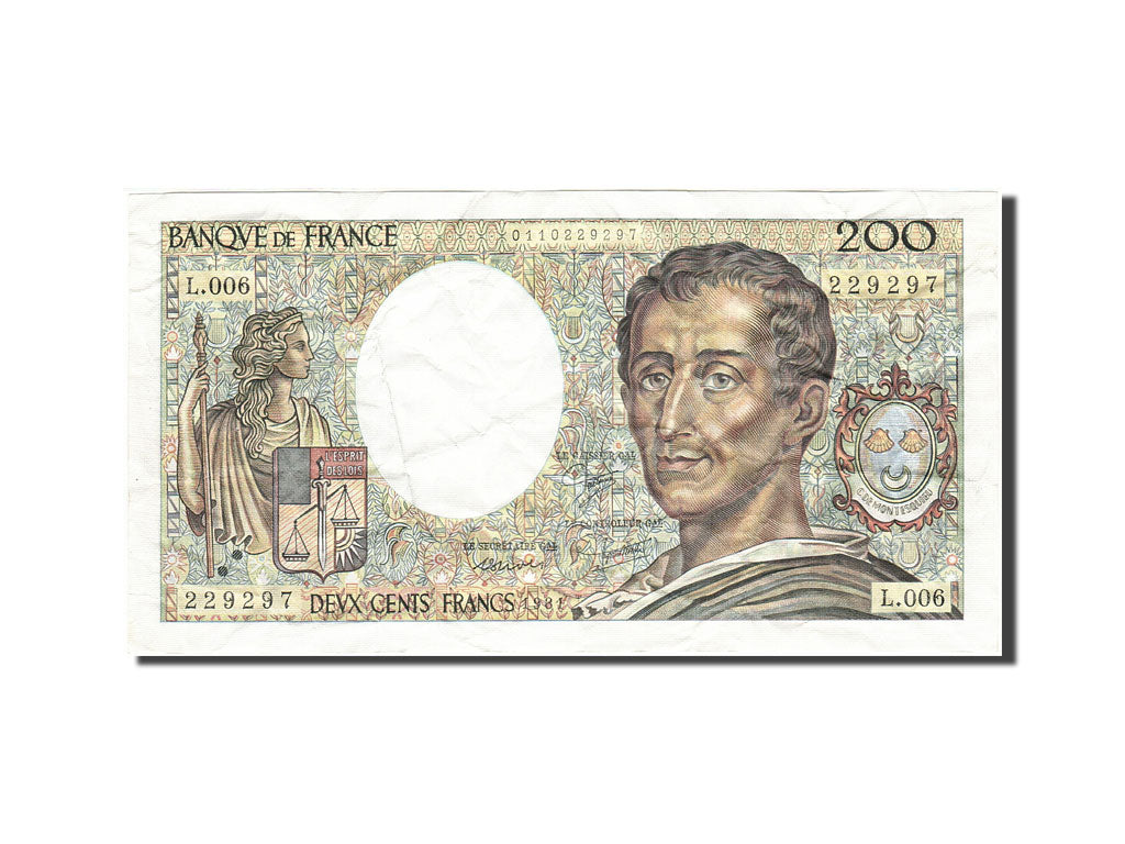 France, 200 Francs, 1981, KM:155a, 1981, VF(20-25), Fayette:70.1