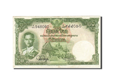 Thailand, 20 Baht, 1953-1956, KM:77d, Undated (1953), VF(30-35)