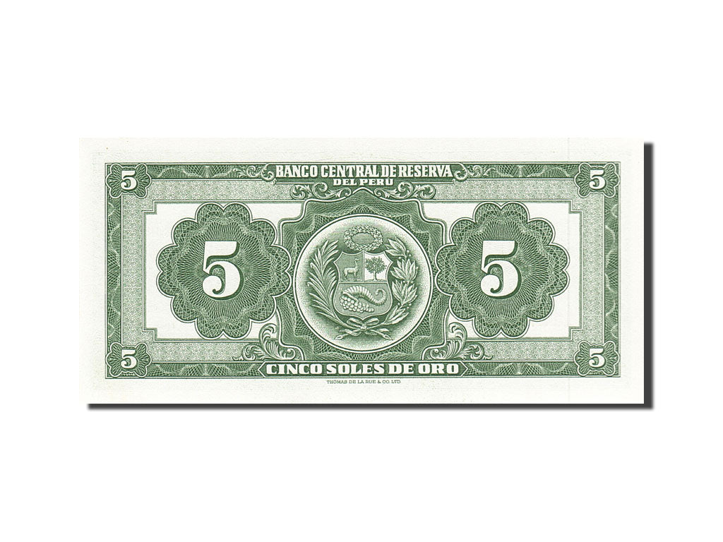 Banknote, Peru, 5 Soles De Oro, 1962-64, 1966-11-18, KM:83a, UNC(63)