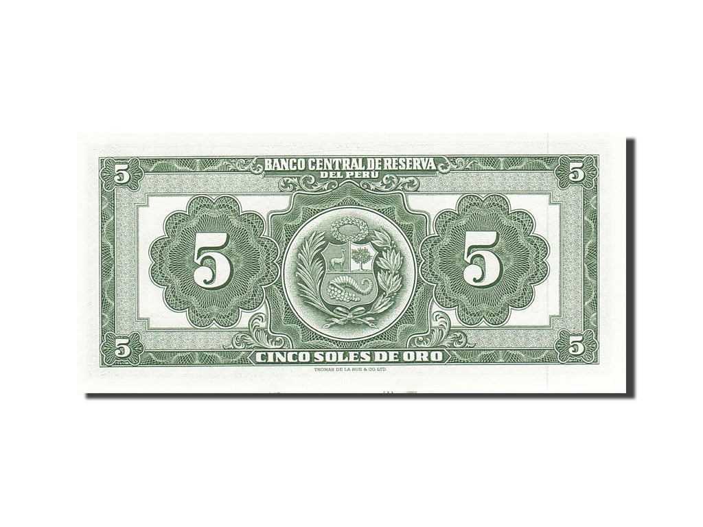 Billete, 5 Soles De Oro, 1962-64, Perú, KM:83a, 1966-11-18, SC