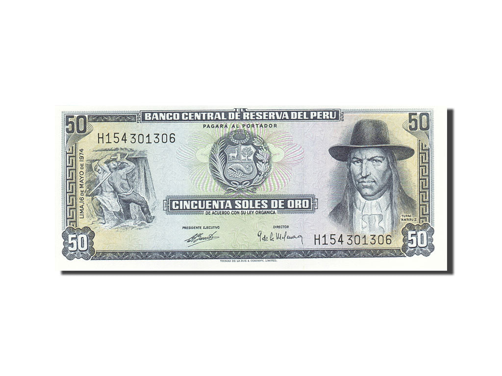 Banknote, Peru, 50 Soles De Oro, 1969, 1974-05-16, KM:101c, UNC(63)