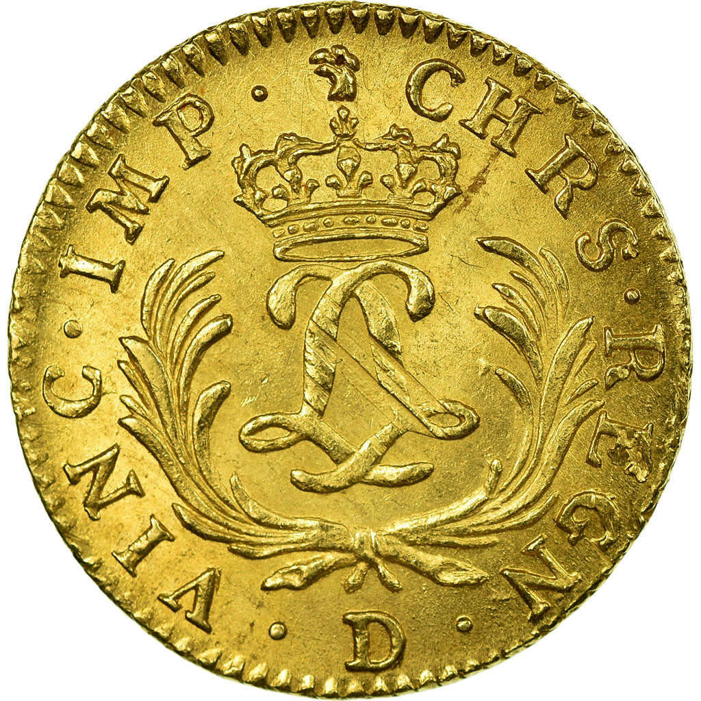 Moneta, Francia, Louis d'Or, 1725, Lyons, BB+, Oro, KM:470.5, Gadoury:339