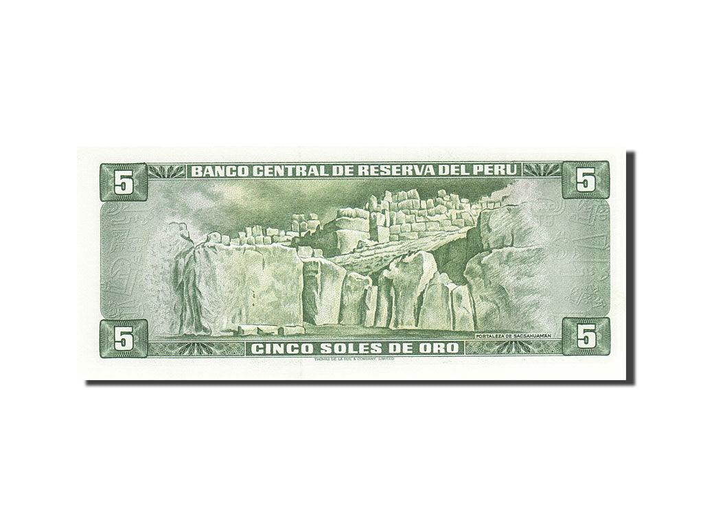 Banknote, Peru, 5 Soles De Oro, 1969, 1974-08-15, KM:99c, UNC(63)