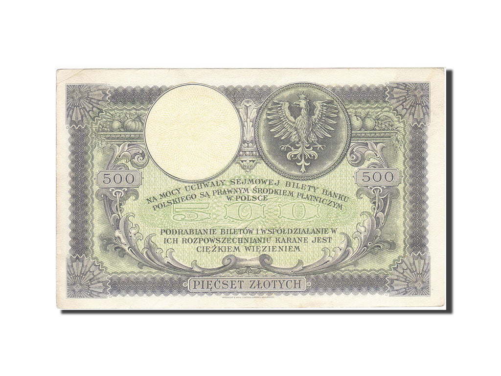 Poland, 500 Zlotych, 1919, KM:58, 1919-02-28, AU(50-53)