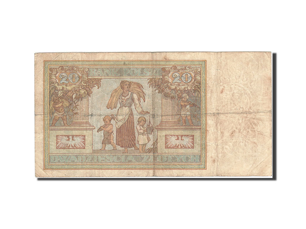 Banknote, Poland, 20 Zlotych, 1930-1932, 1931-06-20, KM:73, VF(20-25)