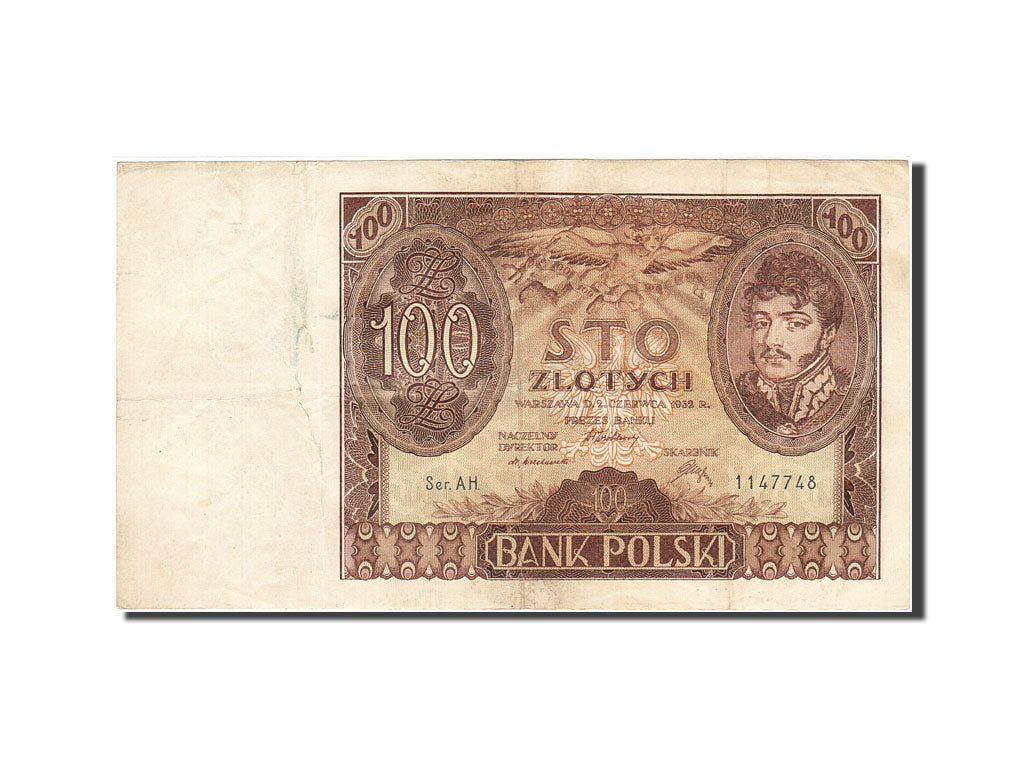 Poland, 100 Zlotych, 1930-1932, KM:74a, 1932-06-02, EF(40-45)