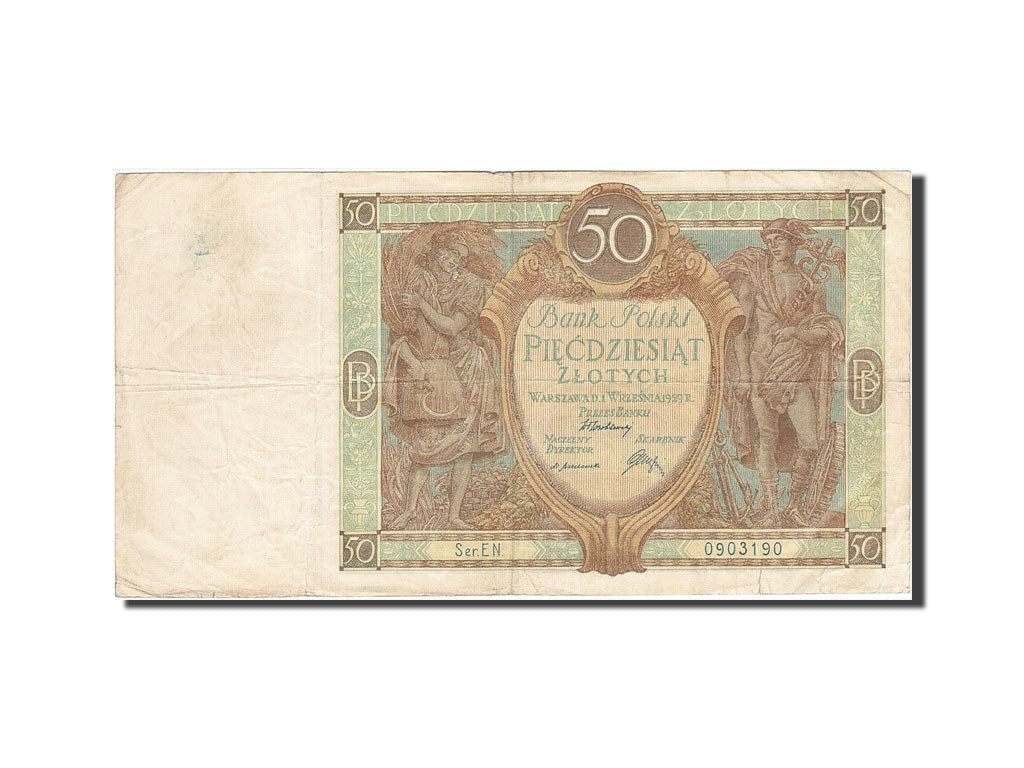 Banconote, Polonia, 50 Zlotych, 1929, KM:71, 1929-09-01, MB