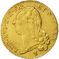 FRANCE, Double louis d'or à la tête nue, 2 Louis D'or, 1786, Limoges, KM #592.7,