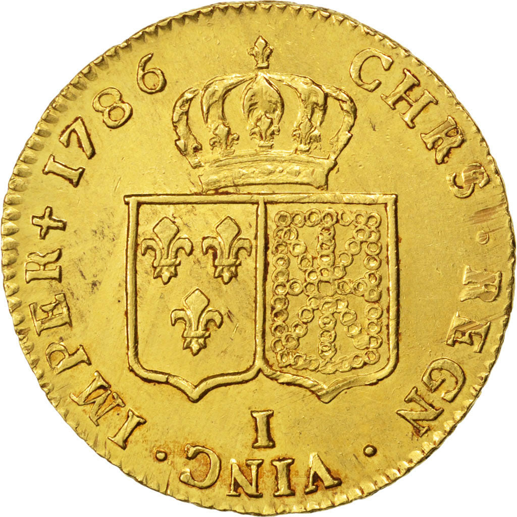 FRANCE, Double louis d'or à la tête nue, 2 Louis D'or, 1786, Limoges, KM #592.7,