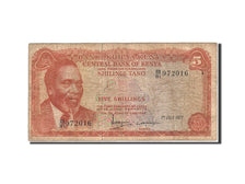 Kenya, 5 Shillings, 1974-1977, 1977-07-01, KM:11d, F(12-15)