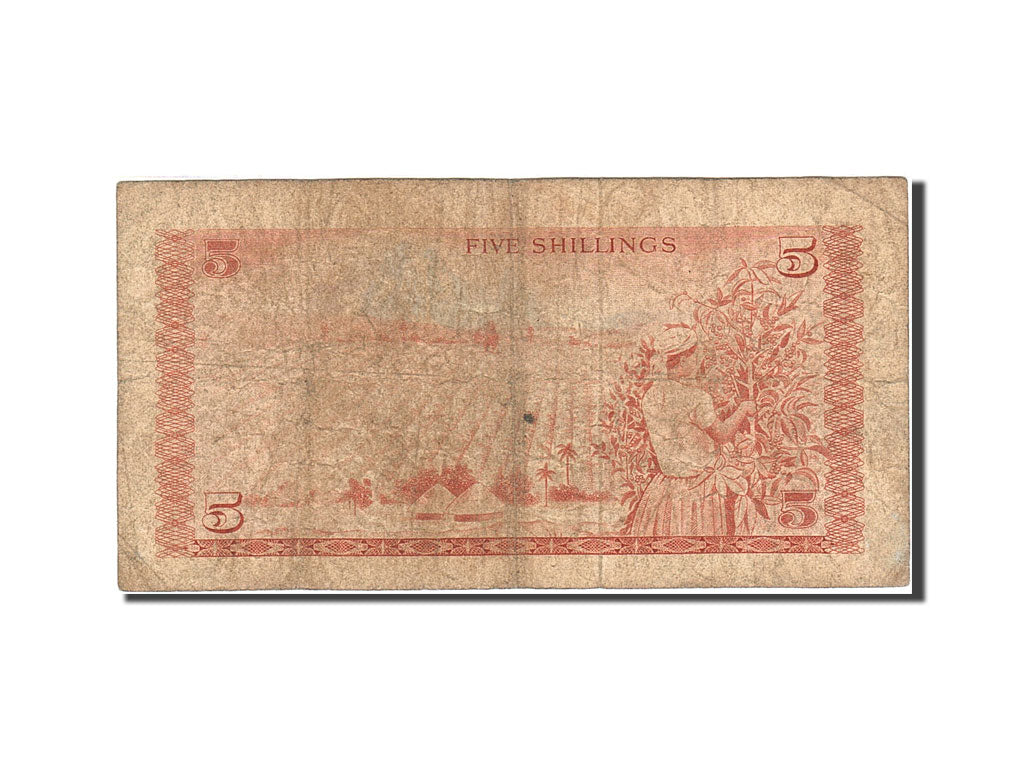 Kenya, 5 Shillings, 1974-1977, 1977-07-01, KM:11d, F(12-15)
