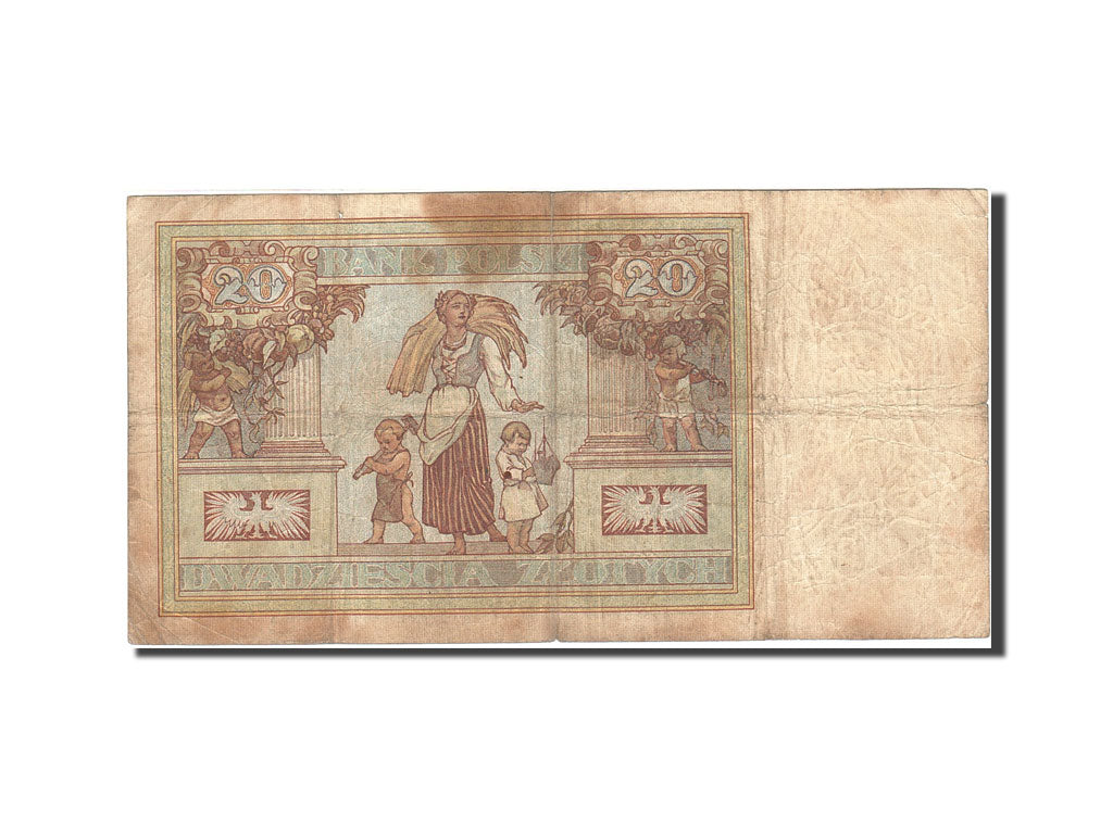 Banknote, Poland, 20 Zlotych, 1930-1932, 1931-06-20, KM:73, VG(8-10)
