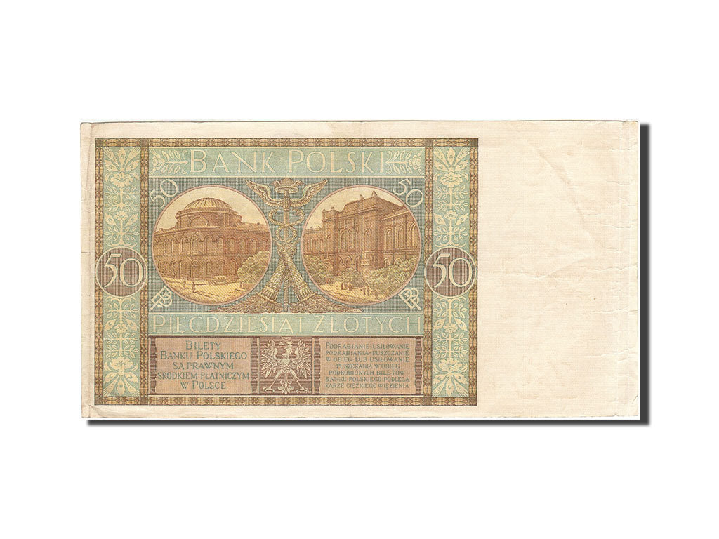 Banknote, Poland, 50 Zlotych, 1929, 1929-09-01, KM:71, AU(50-53)
