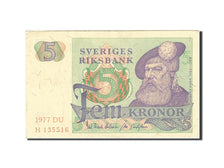 Geldschein, Schweden, 5 Kronor, 1963-1976, 1977, KM:51c, VZ