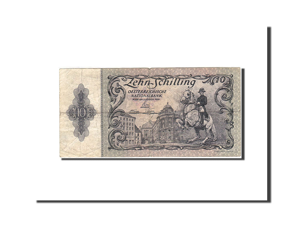 Austria, 10 Schilling, 1949-1954, KM:127, 1950-01-02, VG(8-10)