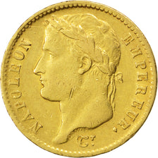 Francia, Napoléon I, 20 Francs, 1812, Lille, BB, Oro, KM:695.10, Gadoury:1025
