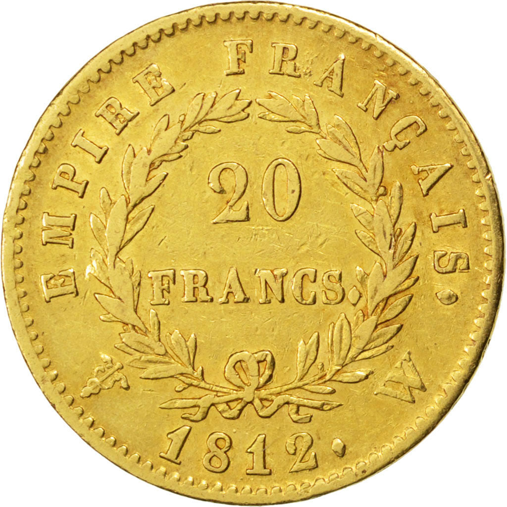 Francia, Napoléon I, 20 Francs, 1812, Lille, BB, Oro, KM:695.10, Gadoury:1025