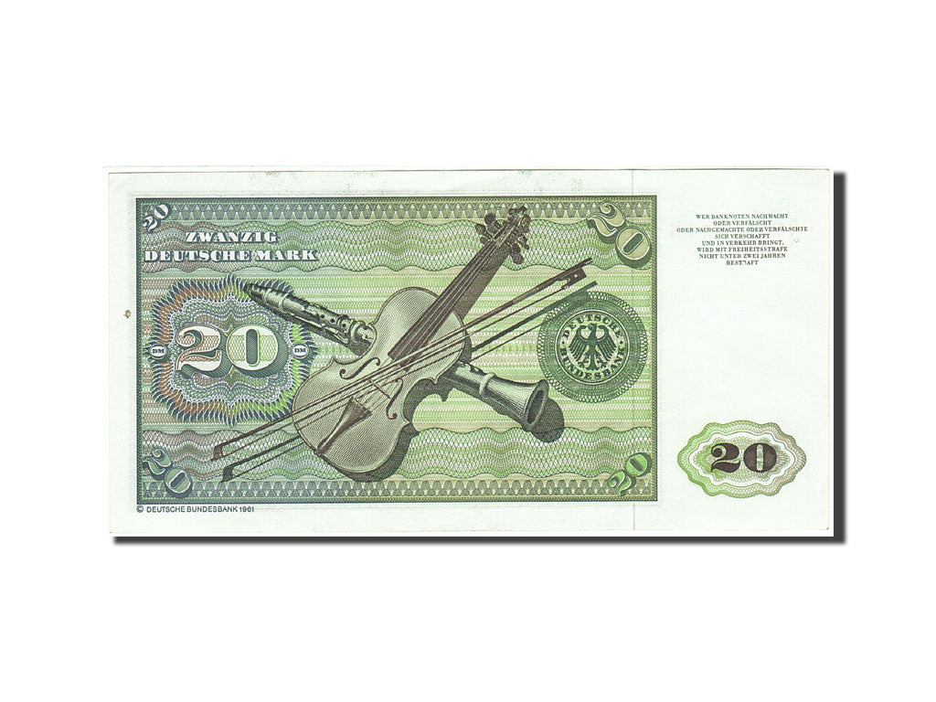 Banknote, GERMANY - FEDERAL REPUBLIC, 20 Deutsche Mark, 1970-1980, 1980-01-02