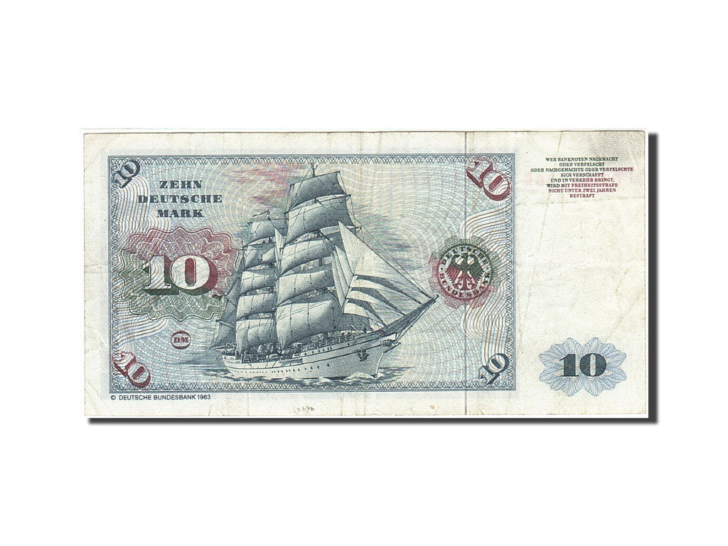 GERMANY FEDERAL REPUBLIC, 10 Deutsche Mark, 1970-1980, KM:31d, 1980-01-02